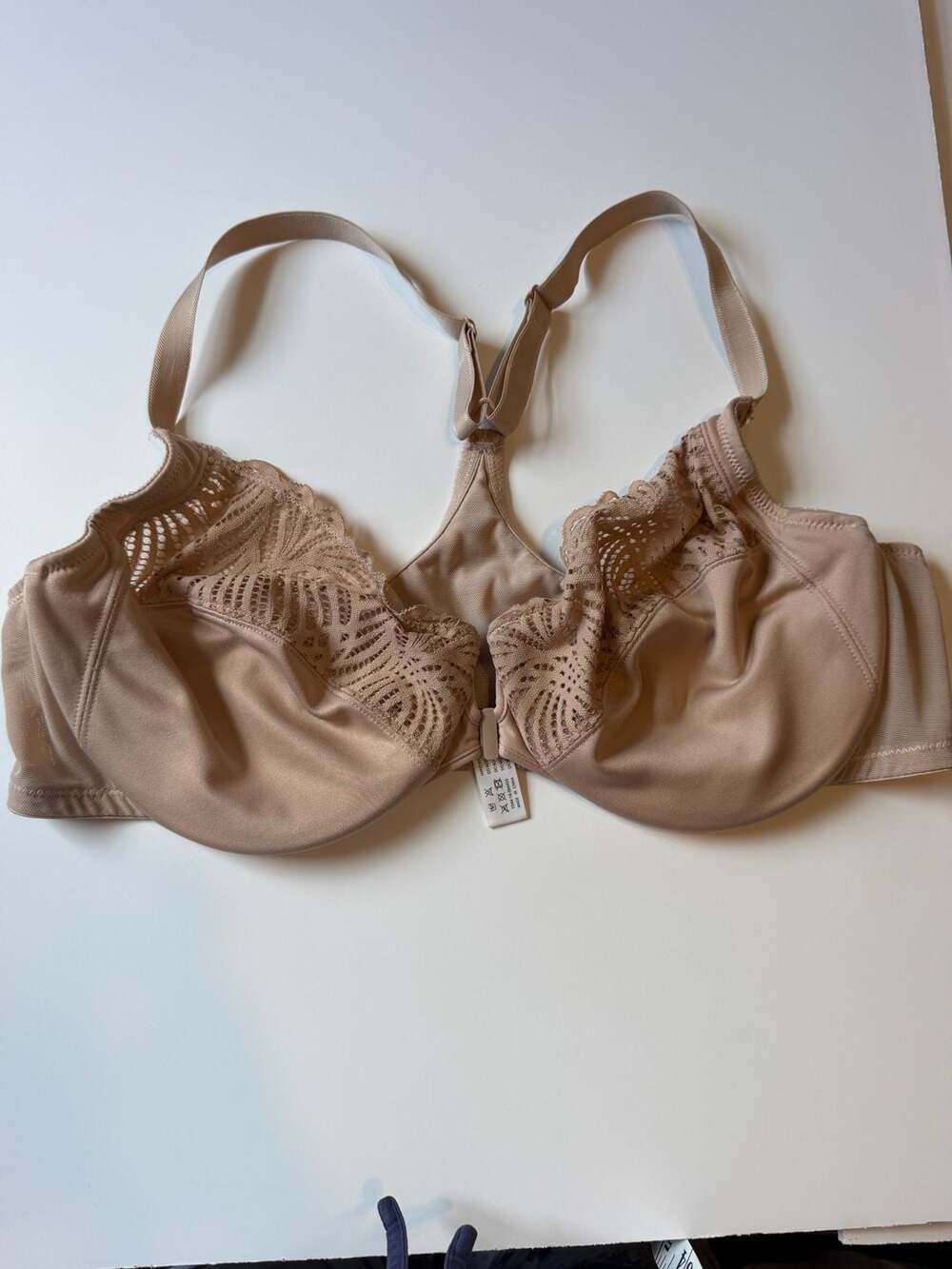 Glamorise Front-Closure T-Back WonderWire Underwire Bra Cafe US 42C
